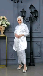YYS Kebaya tunik payet model terbaru / kebaya janggan satin / kebaya wanita modern