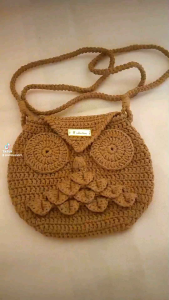 Tas Wanita Karakter Owl & Sling Bag Rajut Selempang
