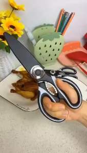 Gunting Dapur Serbaguna/Gunting Multifungsi Gunting Daging Stainless + Penutup Magnet Multifunction 8in1 Kitchen scissors