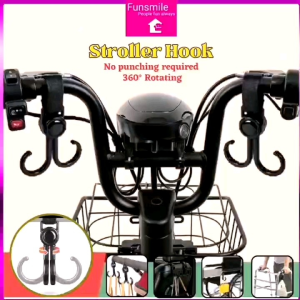 FUNSMILE : 1PC/2PCS 360° Rotating Bag Hook Baby Stroller Hook Hanger Car Hook Hanger Hook For Bag Car Hook Holder