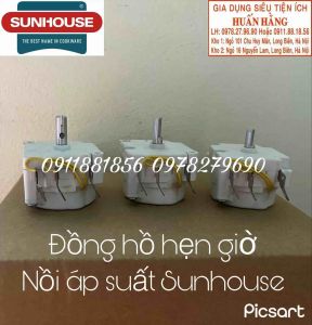 (CHÍNH HÃNG) Đồng hồ hẹn giờ Cảm biến nhiệt Gioăng Van xả phụ nồi áp suất điện Sunhouse - Bộ hẹn giờ cho nồi áp suất cơ và điện tử