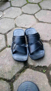 TERBARU Sandal Pria Kulit Sapi Pilihan Kualitas Terbaik Sandal Casual Pria Santei selop slop