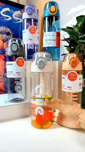 👍READY STOCK👍 Cille Tritan Water Bottle BPA Free Leak-proof High Quality Botol Air with Rubber Strap 600ml
