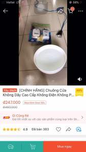 Chuông Cửa Không Dây Cao Cấp Không Điện Không Pin