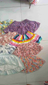 HCM chân váy xòe chân váy có quần chip dành cho bé gái hàng vải xuất dư mặt mát từ 06 đến 33 kg Midu chân váy bé gái