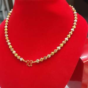 สร้อยคอ3กษัตริย์ มูนคัท5มิล งานไม่มีหัวจรวด ไม่ลอก ไม่ดำ 18-24นิ้ว