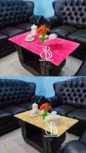 Taplak Meja Tamu Uk 100x50cm + Sarung Tisu Bulu Rasfur