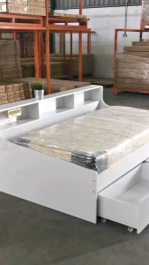 IRIS Single / Super Single Bed Frame with Trolley Drawer - BED 8008
