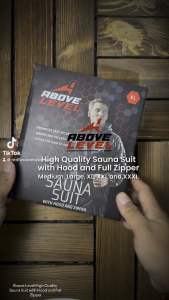 Above Level High Quality Sauna Suit with Hood and Full Zipper ALSZ-BKL