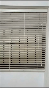 Venetian blind 50mm White color with cloth tape150x120cm Waterproof pulley operating system