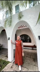 RAFIKA AYAKO - Baju Gamis Midi Wanita Terkini: Ayako Midi Dress by Rafika Store