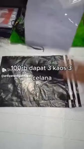 Paket 100rb Dapat 3 Kaos & 3 Celana Pendek Pria Wanita Dewasa