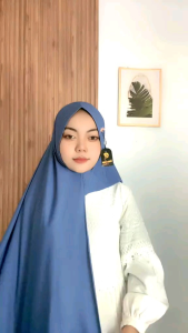 Hijab Pasmina Instan Pet Antem Jersey Daura Gama/Kerudung Pasmina Polos Oval Syari Unnaisa