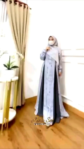 damla id gamis set hijab terbaru 2023 edisi Aina set produk by amore by ruby