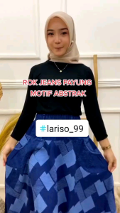 ROK PAYUNG MUSLIMAH PREMIUM TERLARIS kain denim halus dan lembut nyaman di pakai
