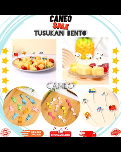 CHIKITO Tusukan Bento Garpu Mini Bento Tusukan Buah Bekal Anak Set