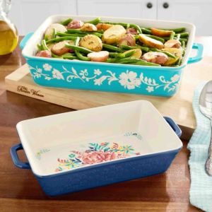 The Pioneer Woman Keepsake Floral 1-PIECE ONLY (2PC SET IS SOLD OUT) Ceramic Rectangular Baker