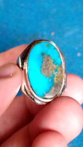 CINCIN BATU PIRUS PERSIA MOTIF \"NUN\" ASLI NATURAL