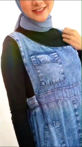 HARGA DISKON!! Overall Jeans Wanita Terbaru // Jumsuit Wanita Kekinian // Dress Overall Soft Jeans Murah // Baju Wanita Harga Grosir // Bisa COD Bayar di Tempat