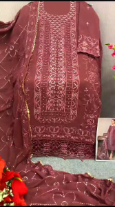 [PRE-ORDER] Ready Made  Heavy Faux Georgette Suit *Size S-5XL* ( Delivery 10 days )