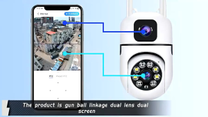 IP CAMERA V380 PRO OUTDOOR DUAL LENS PTZ CCTV 16MP WATERPROOF WIFI KAMERA