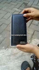 dompet panjang pria dan wanita kulit sintetis lipat dua