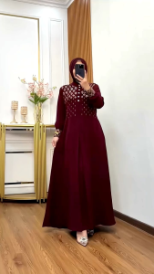 gamis muslim wanita dress Cantik mewah