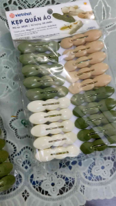 Combo 20 chiếc kẹp quần áo nhựa phíp hàng Cao cấp việt nhật