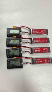 เครื่องวัดแรงดันไฟฟ้าของแบตเตอรี่ทดสอบมิเตอร์วัด Lipo Li-lon NiMH Meter 8ดิจิตอล