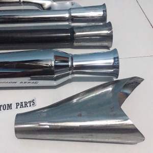 Aksesoris Motor Chopper: Knalpot Sirip Hiu Jokowi & Pipa Universal