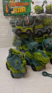 Mainan Dinosaurus DIY Model Mobil Anak Dinosaurus Teknik Kendaraan Excavator
