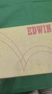 Edwin original Kasut sekolah hitam bertali