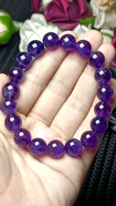 Uraguay Purple Amethyst Bracelet 10mm 天然乌拉圭紫水晶手串 10mm