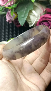 100% High Quality Natural Xin Jiang Jade/Golden Silk Jade bangle 60mm 100% 纯天然高货新疆三彩玉金丝玉水墨画天然金黄底手镯 60mm
