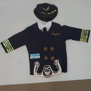 READY STOCK Cosplay Kids Pilot Occupation Career Pakaian Hari Kerjaya Costume Juruterbang Uniform