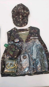 READY STOCK Cosplay Kids Military Army Solder Occupation Career Costume Pakaian Hari Kerjaya Uniform Tentera Askar frontliner