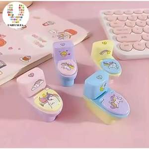 [UNIKUSUKA] Serutan pensil mini closet rautan mini lucu free penghapus unicorn