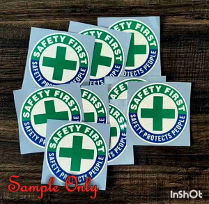safety first 3M reflective stickers for car motorcycle safety hard hat helmet