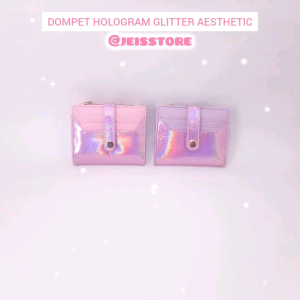 DOMPET HOLOGRAM WANITA CANTIK AESTHETIC GRATIS STIKER