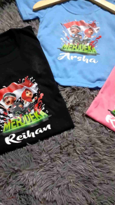 Kaos anak 17 Agustus Kemerdekaan Indonesia merah