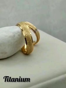 cincin motif pasir titanium anti karat