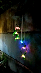 Lampu Gantung Hias Outdoor Kerincingan Solar Power Waterproof Wind Chime Bird