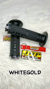 JRP THAI HANDLE GRIP SET WITH GOLD / WHITE GOLD BAR-END STICKER AND KEYCHAIN / JRP HIGH QUALITY GRIP AND BAREND