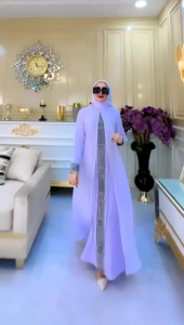 Gamis Abaya Putih Exclusive Desaign Mewah