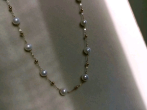 DaVee | Natural pearl necklace 14K Gold filled AK freshwater pearl starry necklace choker galaxy pearl necklace