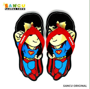 Sandal Lucu SANCU (Sandal Sendal Lucu) Anak Dan Dewasa Happy Cat Ungu