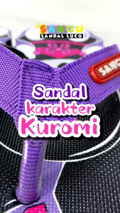 Sandal Lucu SANCU (SANDAL SENDAL LUCU) ANAK Karakter Kuro Kuromi