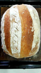 Rye sourdough bread (German rye flour) - ขนมปังซาวโดวจ์ข้าวไรย์