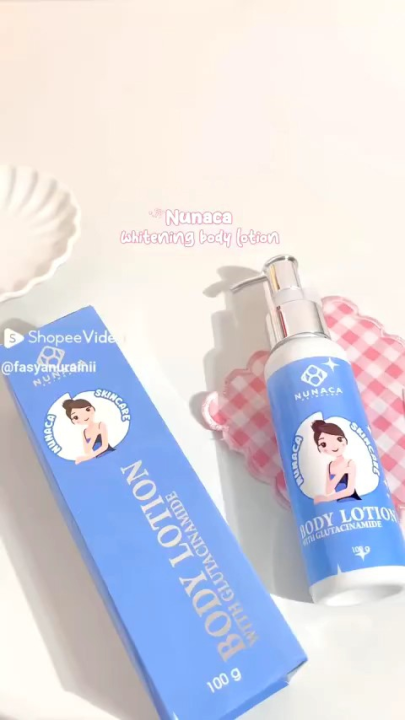 NUNACA BODY LOTION WITH GLUTACINAMIDE MENCERAHKAN DAN MELEMBABKAN KULIT