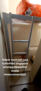 Helper room loft bed customize singapore/bomb shelter/store room/unity